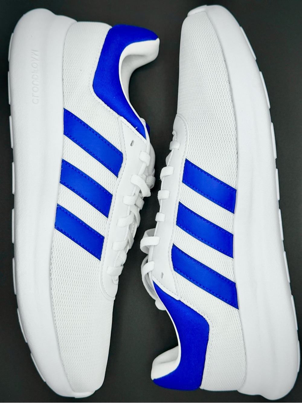 adidas Lite Racer 4.0 Cloud White & Lucid Blue Men's Casual Sneakers JI14949 10M